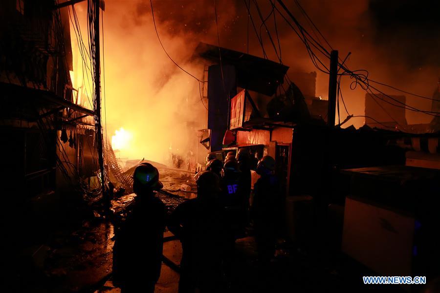 PHILIPPINES-QUEZON CITY-SLUM-FIRE