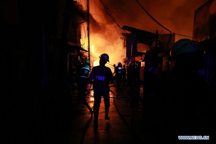 PHILIPPINES-QUEZON CITY-SLUM-FIRE