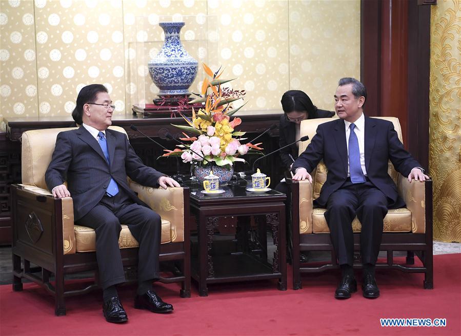 CHINA-BEIJING-WANG YI-ROK-MEETING (CN)