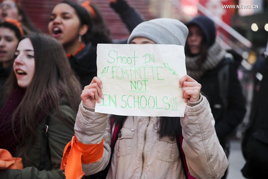 U.S.-NEW YORK-STUDENTS-NATIONAL SCHOOL WALKOUT-GUN VIOLENCE