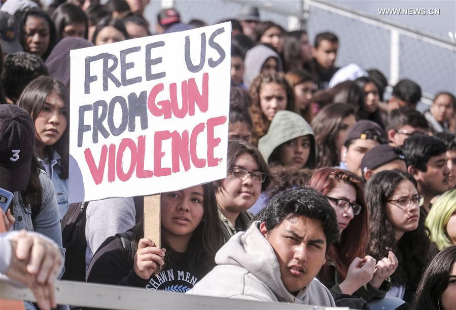 U.S.-LOS ANGELES-STUDENTS-NATIONAL SCHOOL WALKOUT-GUN VIOLENCE