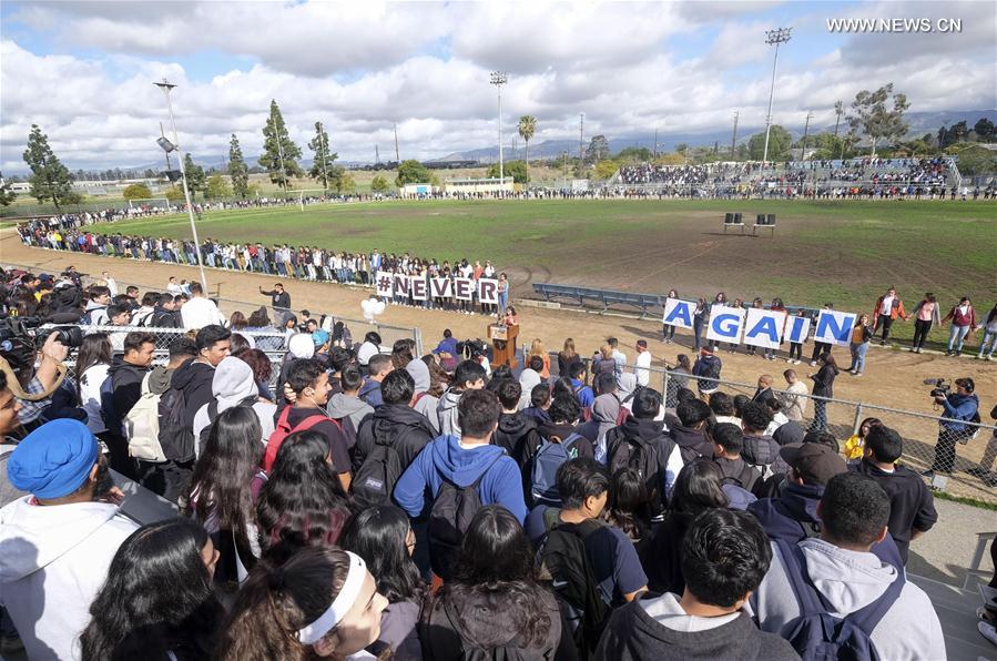 U.S.-LOS ANGELES-STUDENTS-NATIONAL SCHOOL WALKOUT-GUN VIOLENCE