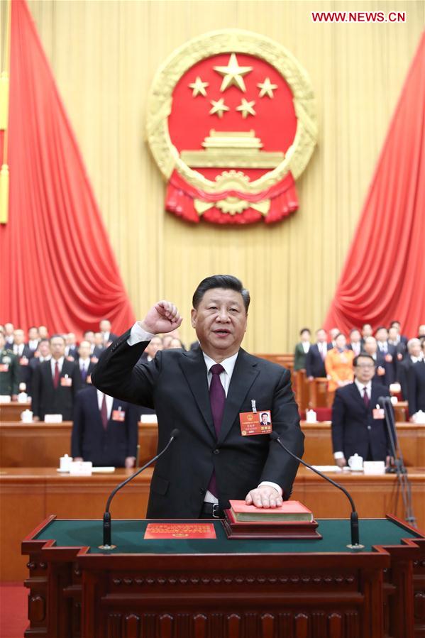 (TWO SESSIONS)CHINA-BEIJING-XI JINPING-CONSTITUTION-OATH (CN)