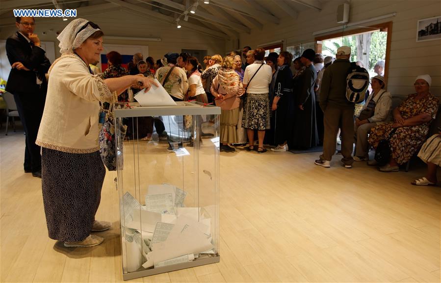 MIDEAST-JERUSALEM-RUSSIA-PRESIDENTIAL ELECTION-VOTING