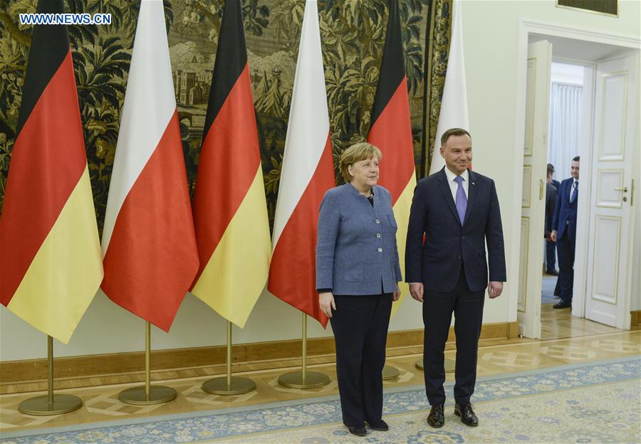 POLAND-WARSAW-GERMANY-MERKEL-VISIT