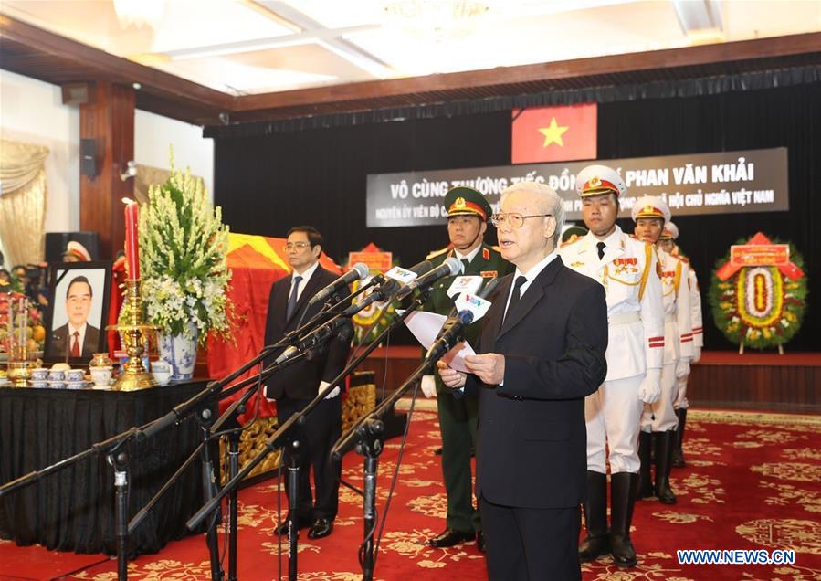 VIETNAM-HO CHI MINH CITY-FORMER PRIME MINISTER-PHAN VAN KHAI-STATE FUNERAL