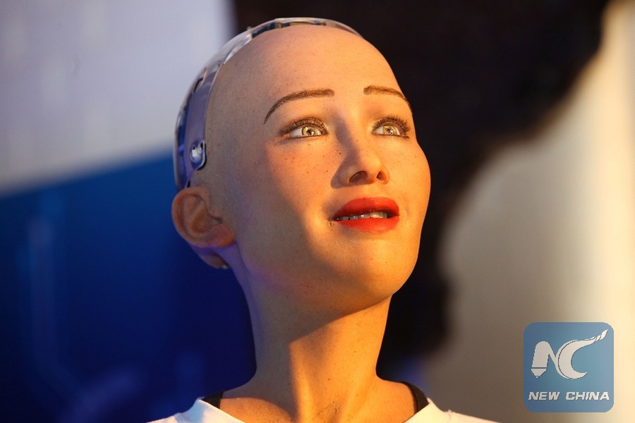 Feature: Humanoid Sophia says technology provides endless global opportunities - | English.news.cn