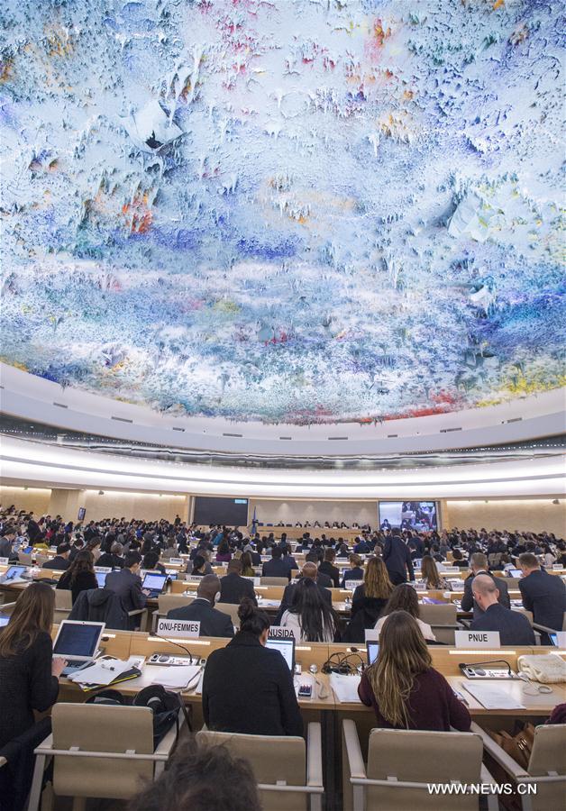 SWITZERLAND-GENEVA-UN HUMAN RIGHTS COUNCIL-CHINA-SPONSORED RESOLUTION-ADOPTING