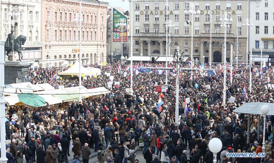 CROATIA-ZAGREB-ISTANBUL CONVENTION-PROTEST