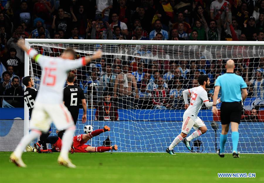Spain Beats Argentina 6 1 In Friendly Soccer Match Xinhua English News Cn