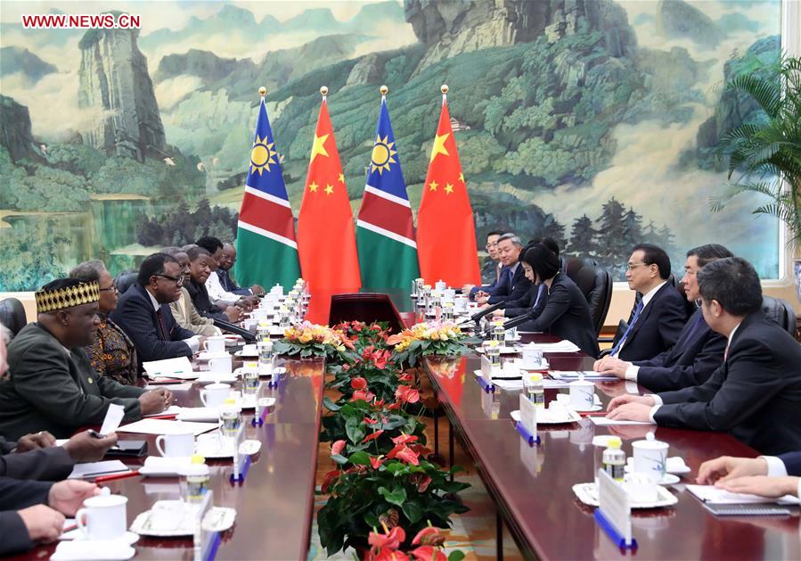 CHINA-BEIJING-LI KEQIANG-NAMIBIAN PRESIDENT-MEETING (CN)