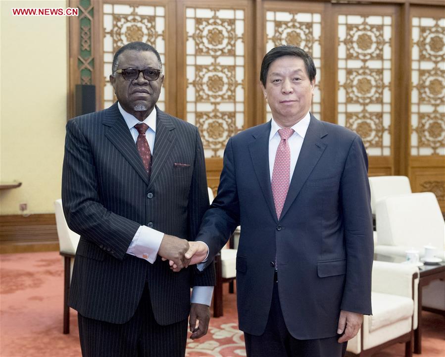 CHINA-BEIJING-LI ZHANSHU-NAMIBIAN PRESIDENT-MEETING (CN)