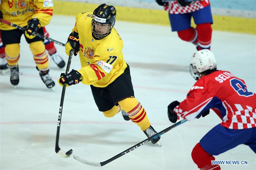 (SP)CROATIA-ZAGREB-ICE HOCKEY-IIHF U18 WORLD CHAMPIONSHIP-CRO VS ESP