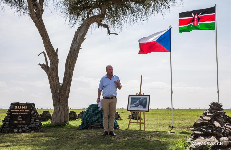 KENYA-LAIKIPIA-LATE MALE NORTHERN WHITE RHINO-SUDAN-MEMORIAL SERVICE