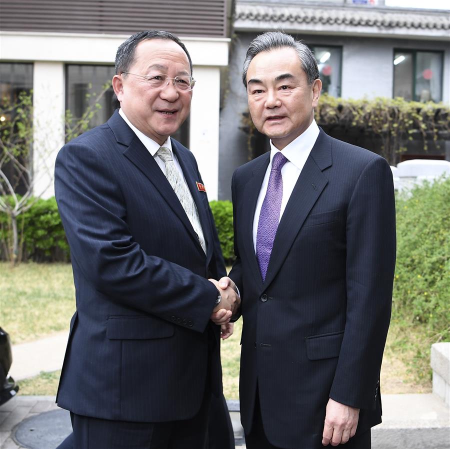 CHINA-WANG YI-DPRK-RI YONG HO-MEETING (CN) 