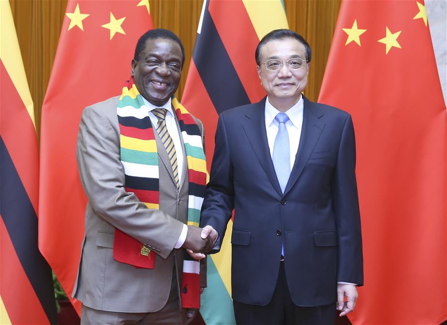 CHINA-BEIJING-LI KEQIANG-ZIMBABWE-EMMERSON MNANGAGWA-MEETING (CN)