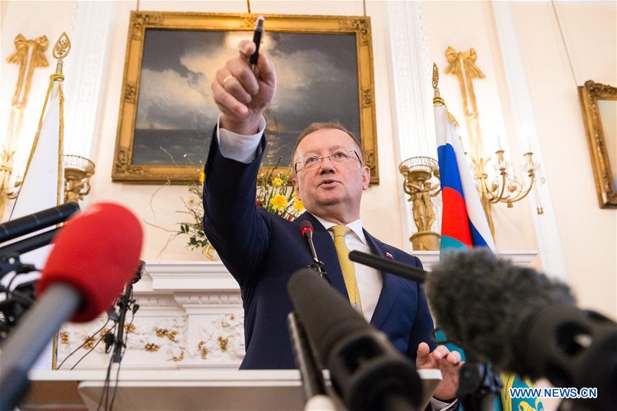 BRITAIN-LONDON-RUSSIAN AMBASSADOR-PRESS CONFERENCE-POISONING CASE