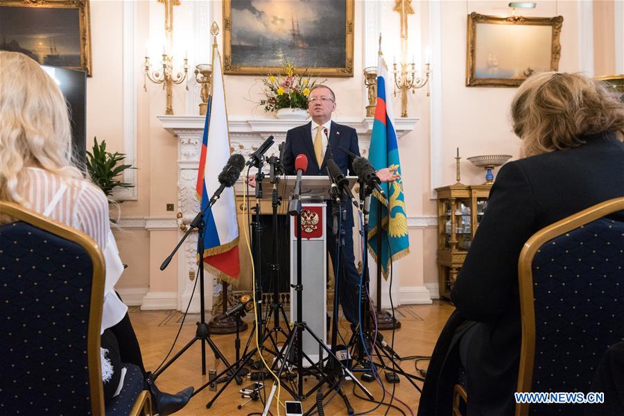 BRITAIN-LONDON-RUSSIAN AMBASSADOR-PRESS CONFERENCE-POISONING CASE
