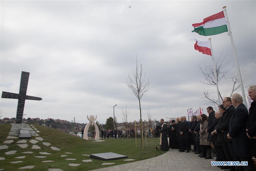 HUNGARY-BUDAPEST-POLAND-SMOLENSK TRAGEDY-MONUMENT-UNVEILING