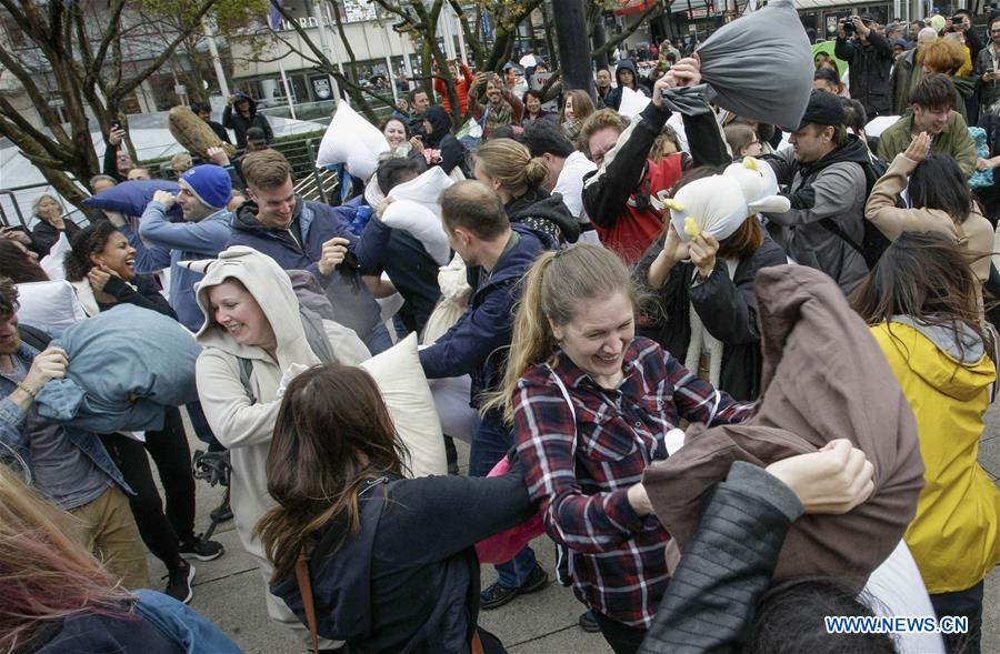 CANADA-VANCOUVER-PILLOW FIGHT