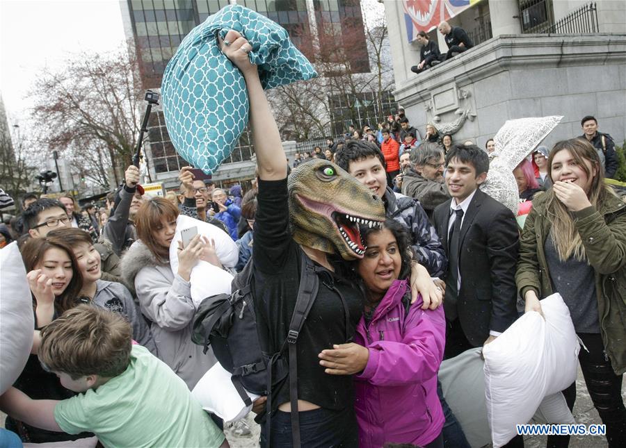CANADA-VANCOUVER-PILLOW FIGHT