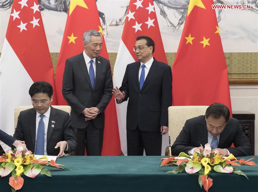 CHINA-BEIJING-LI KEQIANG-SINGAPOREAN PM-TALKS(CN)