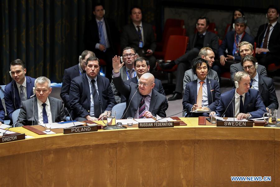 UN-SECURITY COUNCIL-SYRIA-RUSSIAN-DRAFTED RESOLUTION-OPCW-ALLEGED CHEMICAL ATTACK-FAILING