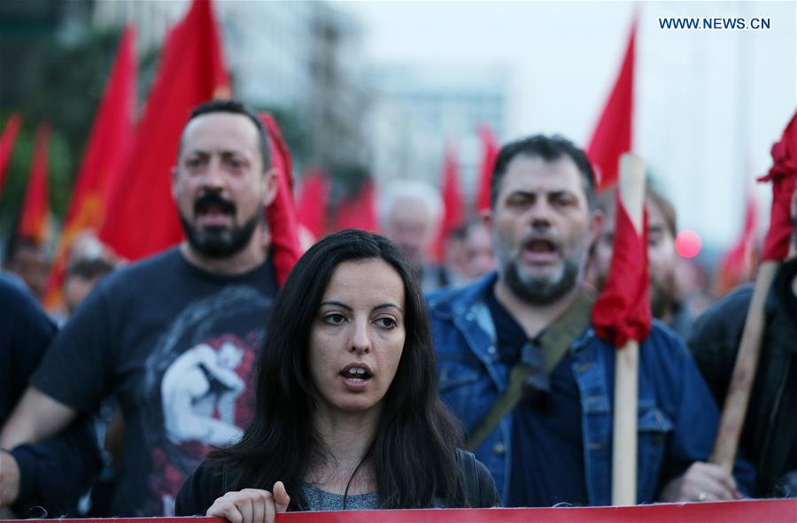 GREECE-ATHENS-PROTEST-U.S.-STRIKE-SYRIA