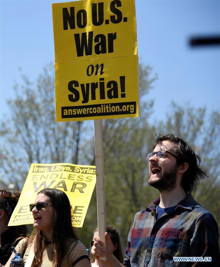 U.S.-WASHINGTON D.C.-STRIKE-SYRIA-PROTEST