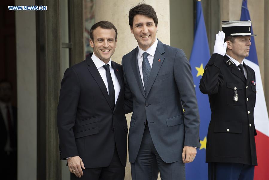 FRANCE-PARIS-CANADA-PRIME MINISTER-VISIT