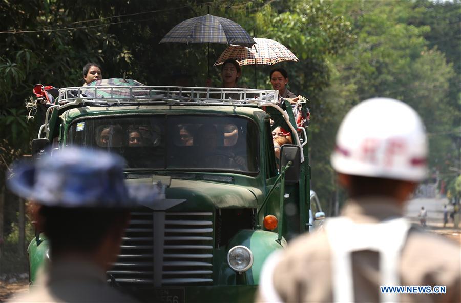 MYANMAR-YANGON-PRISONERS RELEASE