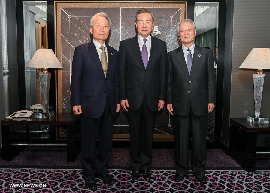 JAPAN-TOKYO-WANG YI-JAPANESE BUSINESS FIGURES-MEETINGS