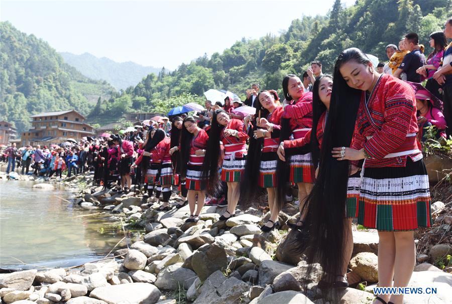 #CHINA-GUANGXI-SANYUESAN FESTIVAL-LONG HAIR (CN)