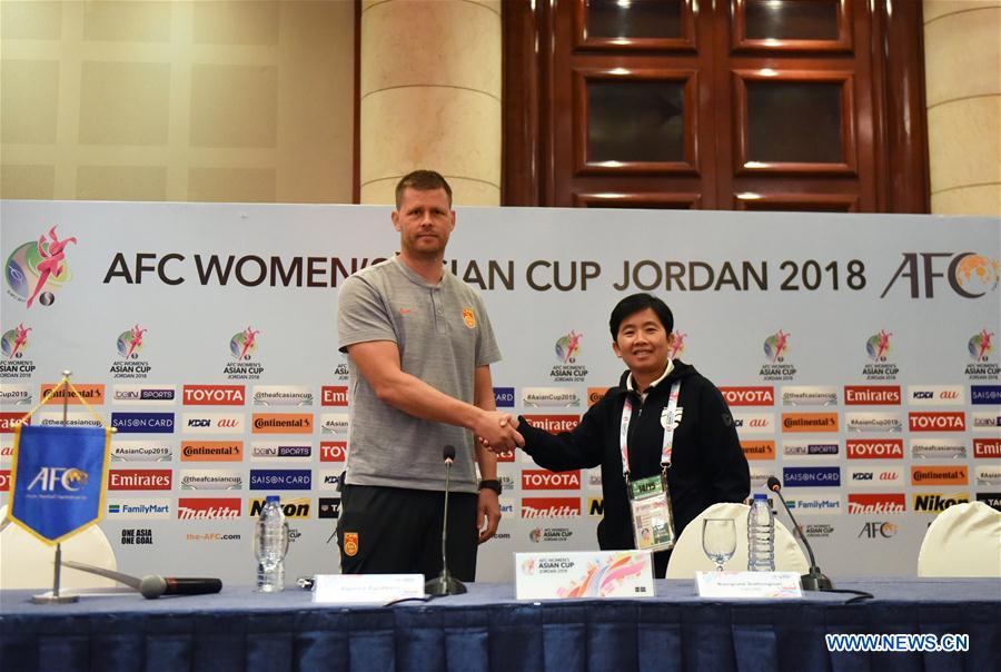 (SP)JORDAN-AMMAN-FOOTBALL-WOMEN'S ASIAN CUP-PRESS CONFERENCE 