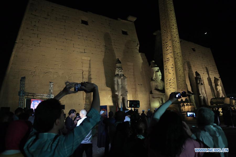 EGYPT-LUXOR-COLOSSAL STATUE-UNVEILING
