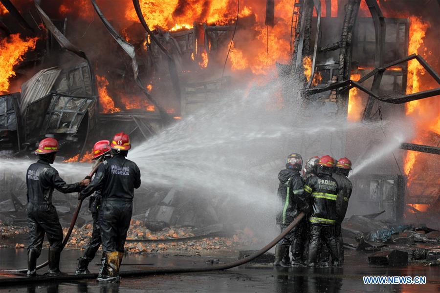 INDONESIA-WEST SUMATRA-WAREHOUSE-FIRE