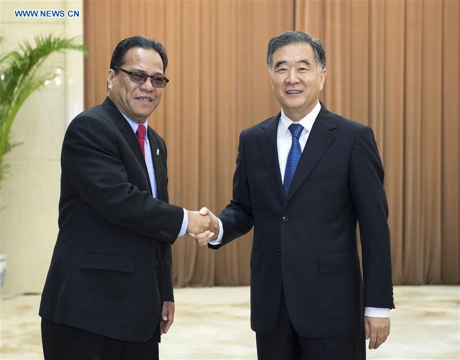 CHINA-BEIJING-WANG YANG-MICRONESIA-MEETING (CN)