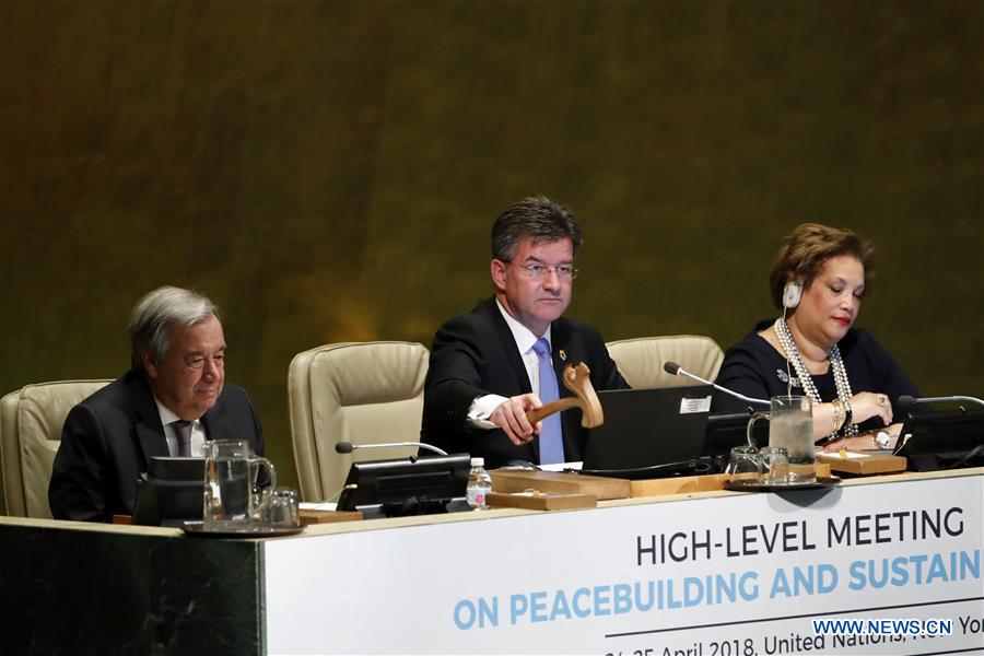 UN-GENERAL ASSEMBLY-HIGH LEVEL MEETING-PEACEBUILDING AND SUSTAINING PEACE