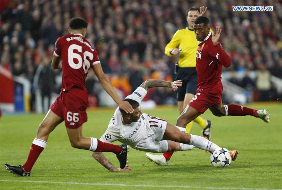 (SP)BRITAIN-LIVERPOOL-SOCCER-UEFA-CHAMPIONS LEAGUE-LIVERPOOL VS ROMA