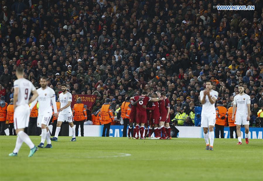 (SP)BRITAIN-LIVERPOOL-SOCCER-UEFA-CHAMPIONS LEAGUE-LIVERPOOL VS ROMA