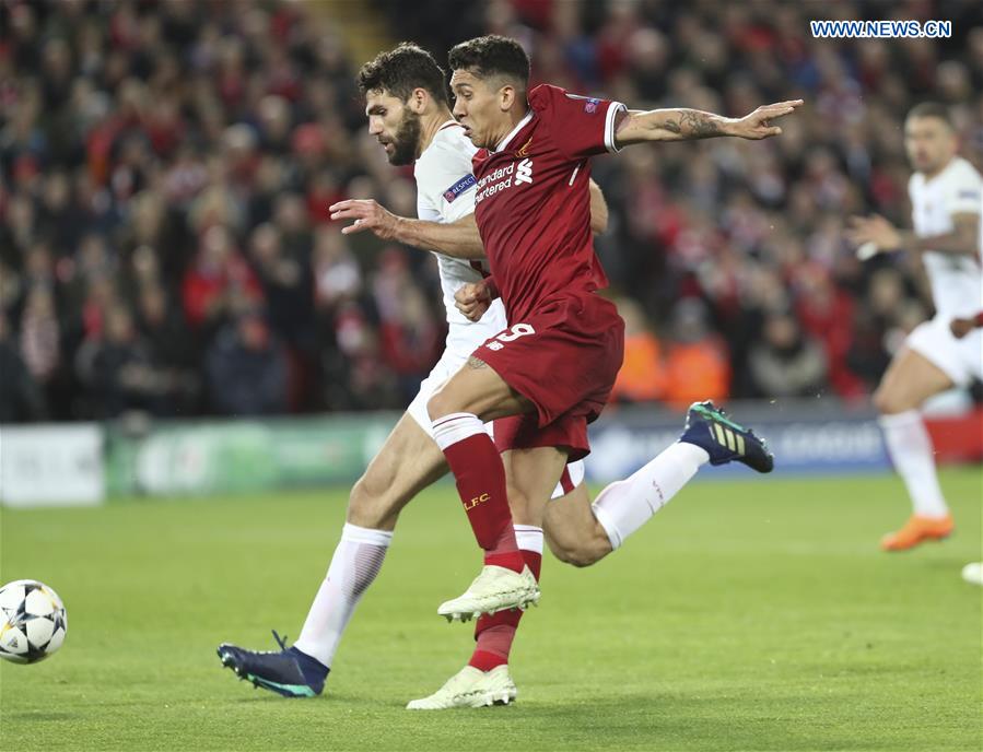 (SP)BRITAIN-LIVERPOOL-SOCCER-UEFA-CHAMPIONS LEAGUE-LIVERPOOL VS ROMA