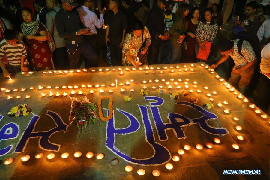 NEPAL-KATHMANDU-3RD ANNIVERSARY EARTHQUAKE 2015-CANDLELIGHT VIGIL