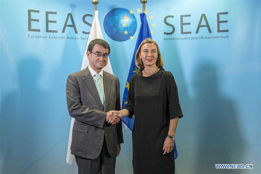 BELGIUM-BRUSSELS-EU-SYRIA-MOGHERINI-MEETING