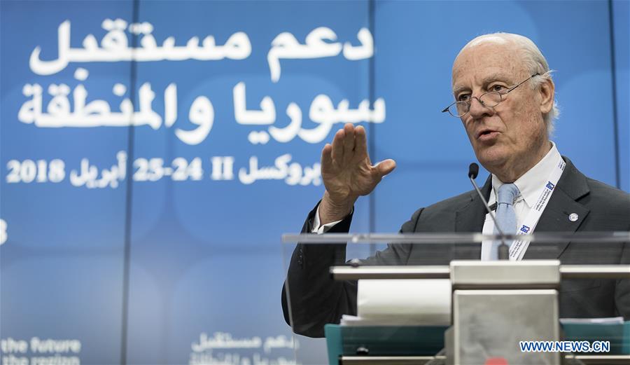 BELGIUM-BRUSSELS-EU-SYRIA-CONFERENCE