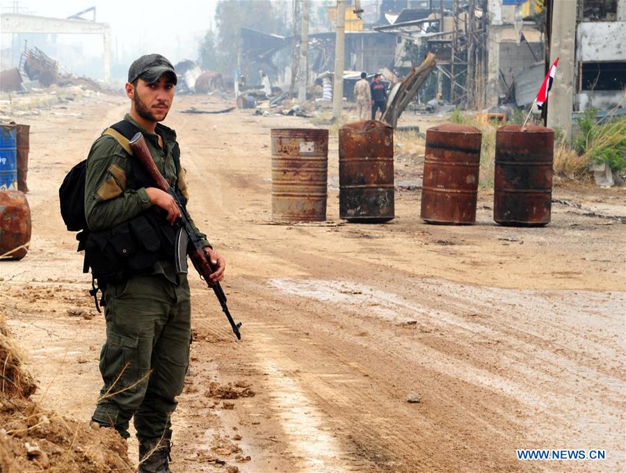 SYRIA-DAMASCUS-AREAS NEAR IS STRONGHOLD-SYRIAN ARMY-CAPTURING