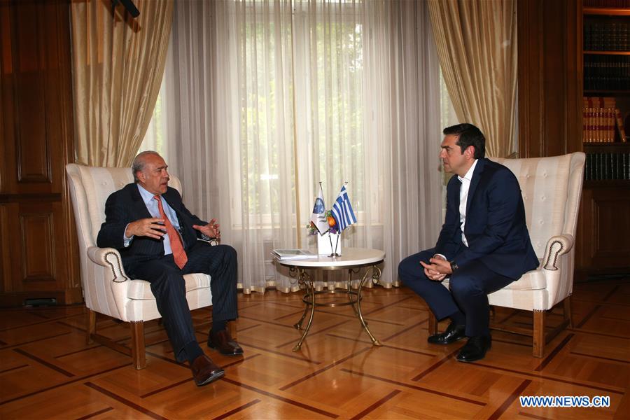 GREECE-ATHENS-PM-OECD-SECRETARY-GENERAL-MEETING