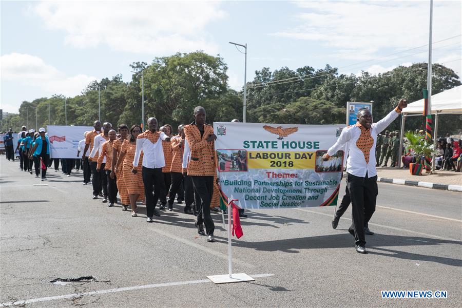 Ceremony held to commemorate Labor Day in Lusaka, Zambia Xinhua