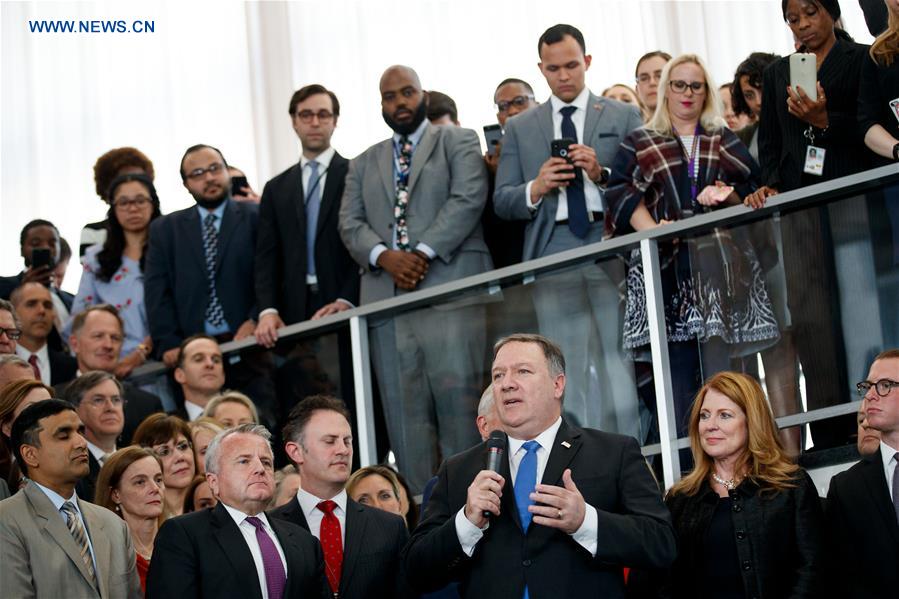 U.S.-WASHINGTON D.C.-SECRETARY OF STATE-MIKE POMPEO-ADDRESS