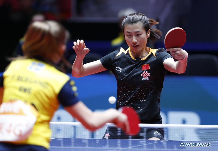 (SP)SWEDEN-HALMSTAD-TABLE TENNIS-WORLD TEAM CHAMPIONSHIPS-DAY 3