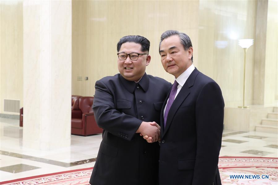 DPRK-PYONGYANG-KIM JONG UN-WANG YI-MEETING